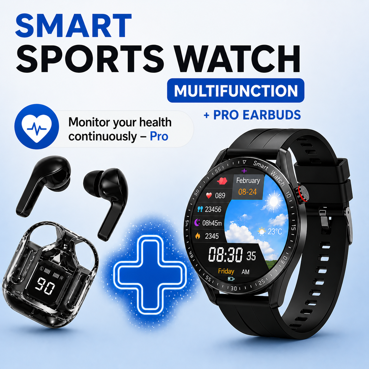 HW8 Elite Series - Premium Smartwatch + Headphones + Free Gift