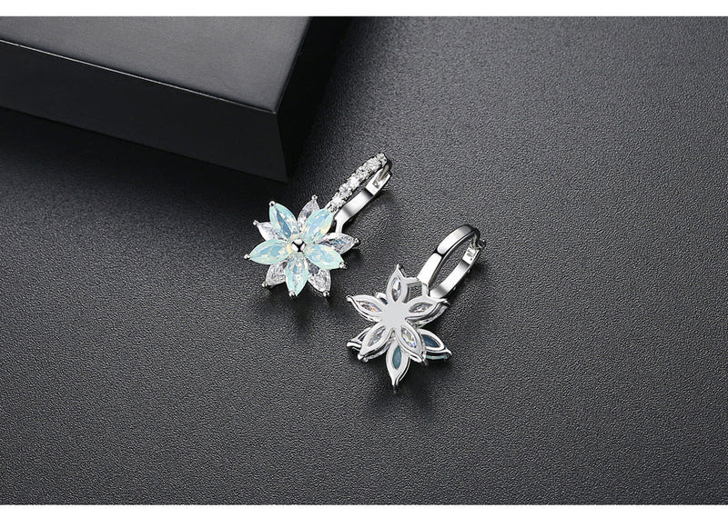 Silver Flow Stud Earrings