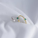 Emerald Duo Ring Set
