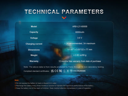 INZATT ARB-L21-6000B Rechargeable Powerbank Battery