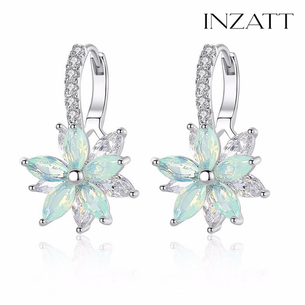 Silver Flow Stud Earrings