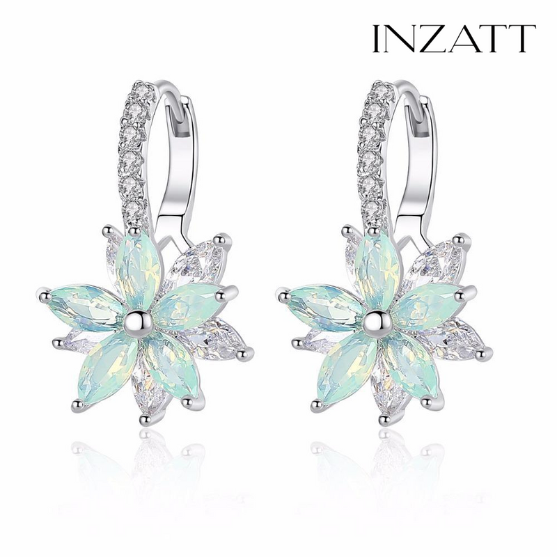 Silver Flow Stud Earrings