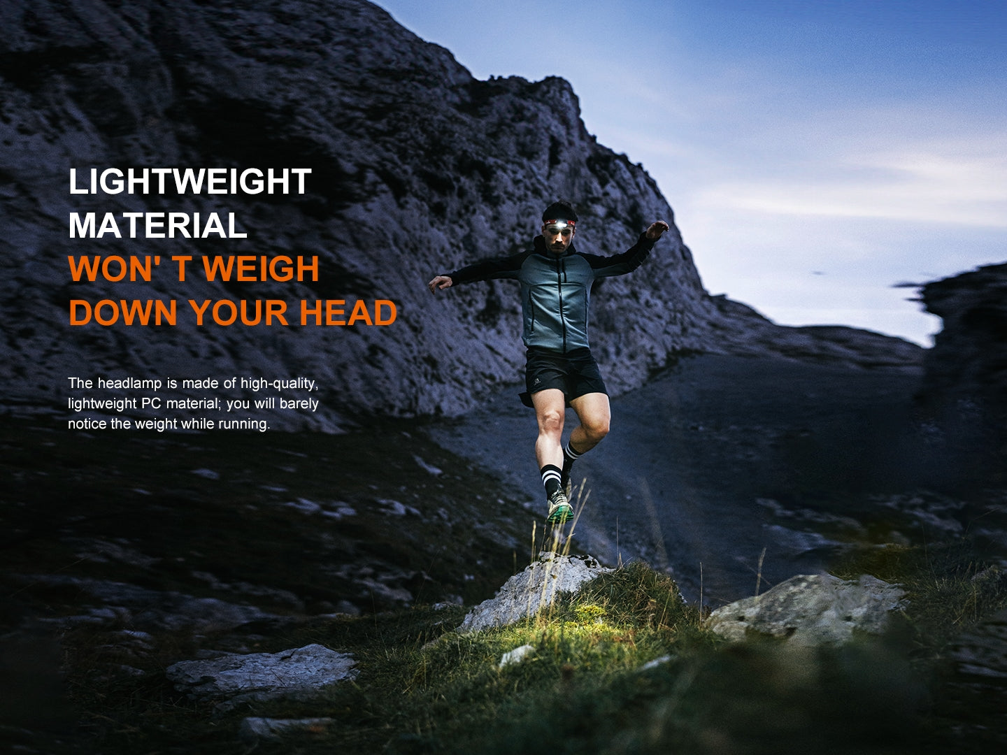 INZATT  HL18R-T V2 Lightweight Trail Running Headlamp -- OPEN BOX