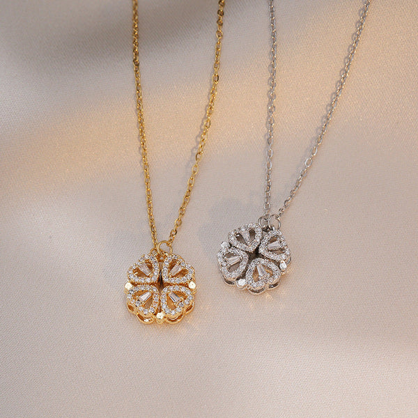 Golden Heart Duo Necklace